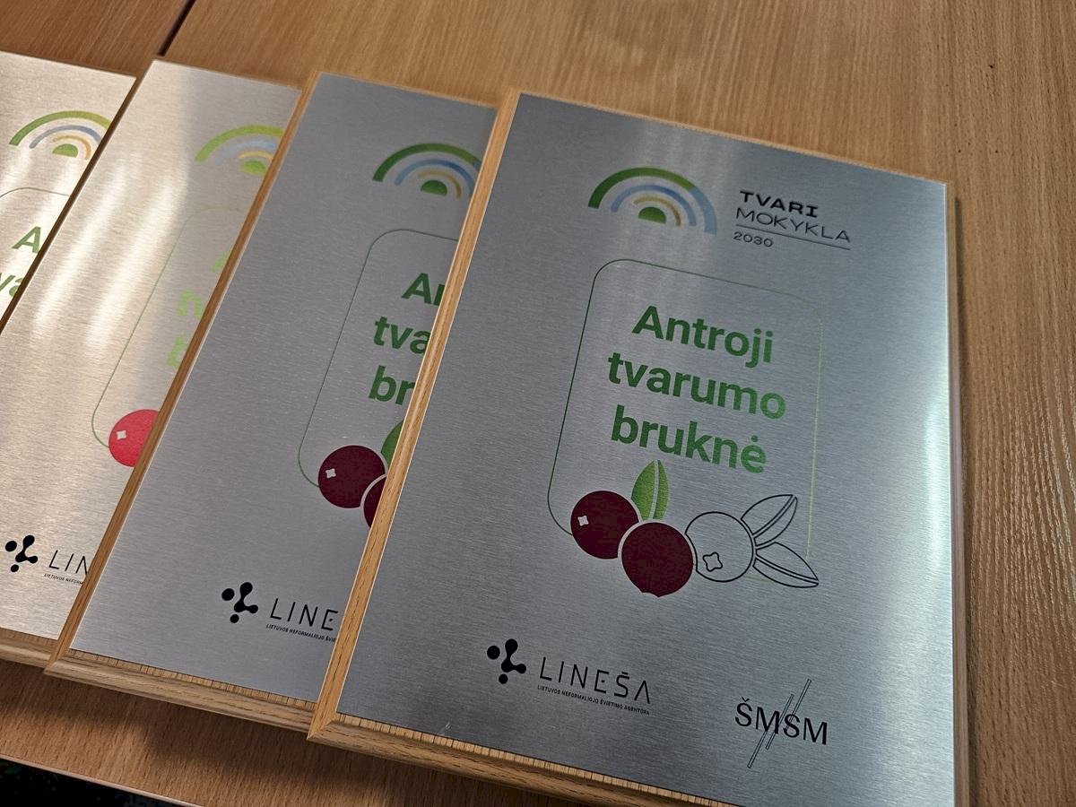 Aštuonioms Klaipėdos rajono švietimo įstaigoms įteiktos „Tvarumo bruknės“